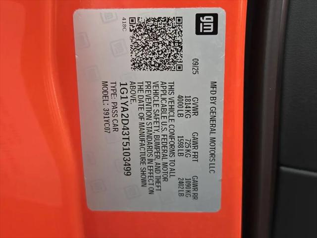 2026 Chevrolet Corvette Stingray Coupe, 1LT, RWD