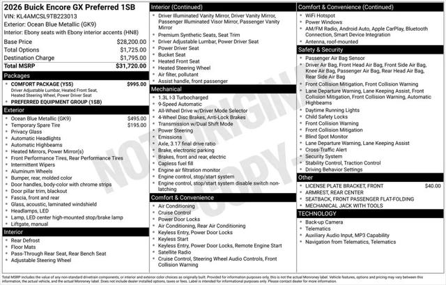 2026 Buick Encore GX Preferred AWD