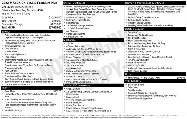 2023 Mazda CX-5 2.5 S Premium Plus