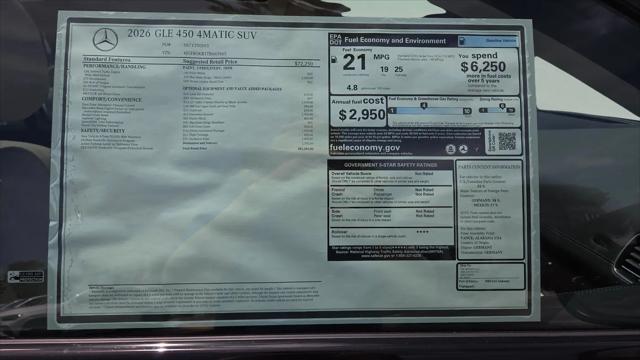 2026 Mercedes-Benz GLE GLE 450 4MATIC