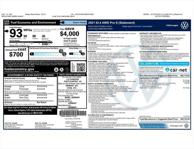 2021 Volkswagen ID.4 AWD Pro S