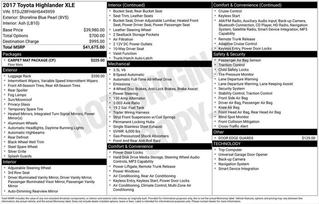 2017 Toyota Highlander XLE