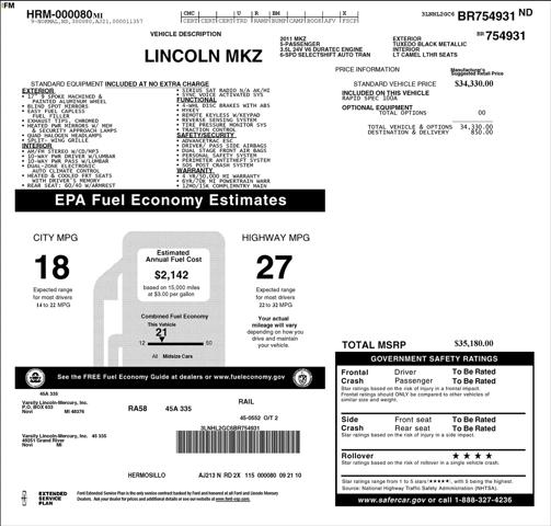 2011 Lincoln MKZ FWD