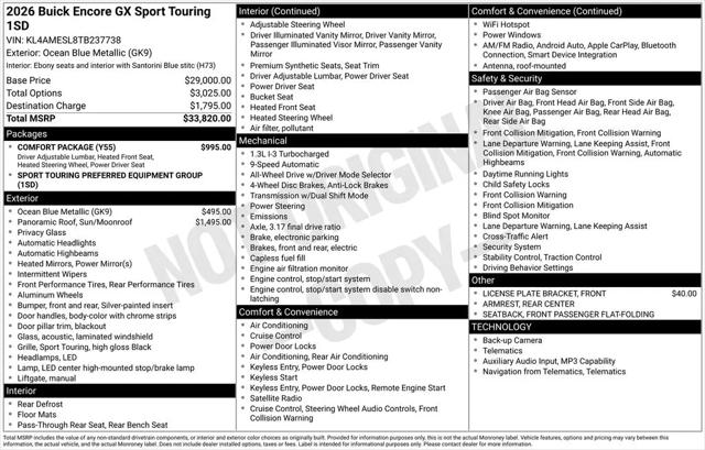 2026 Buick Encore GX Sport Touring AWD