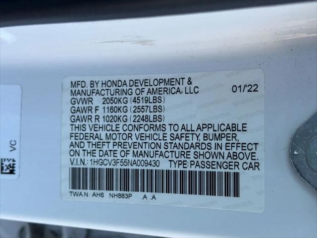 2022 Honda Accord Hybrid EX-L