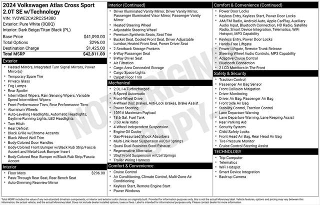 2024 Volkswagen Atlas Cross Sport 2.0T SE w/Technology