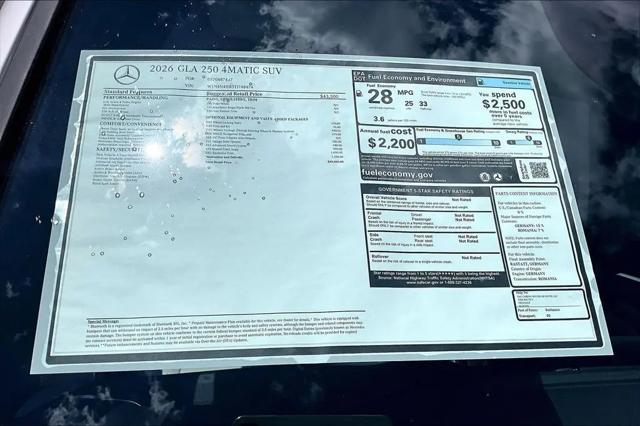 2026 Mercedes-Benz GLA-CLASS 4MATIC