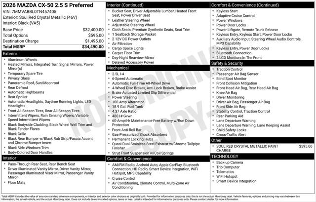 2026 Mazda CX-50 2.5 S Preferred