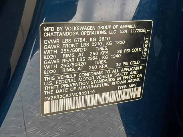 2021 Volkswagen Atlas 3.6L V6 SE w/Technology R-Line