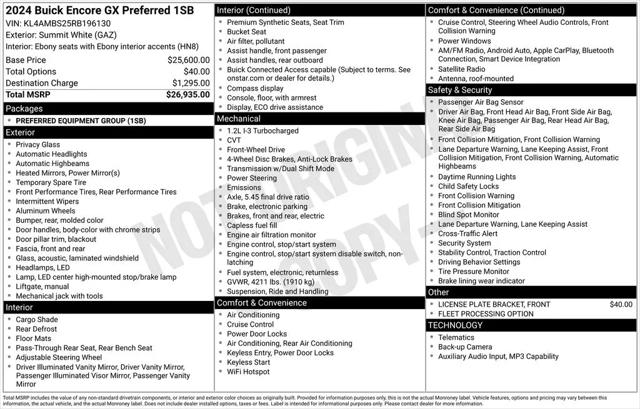 2024 Buick Encore GX Preferred FWD