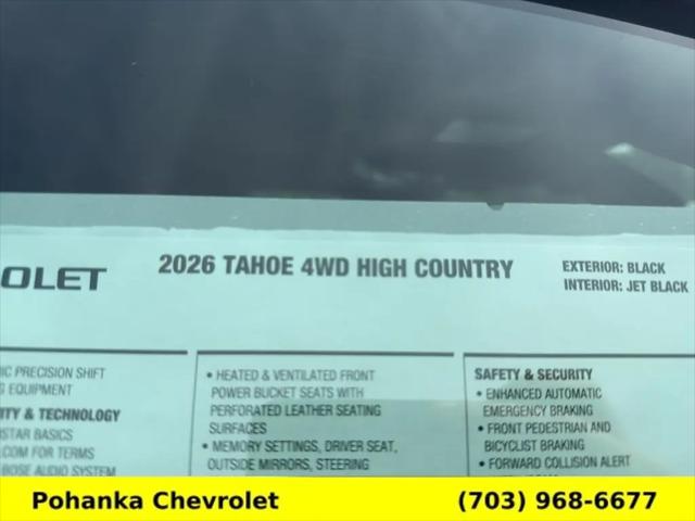 2026 Chevrolet Tahoe 4WD High Country