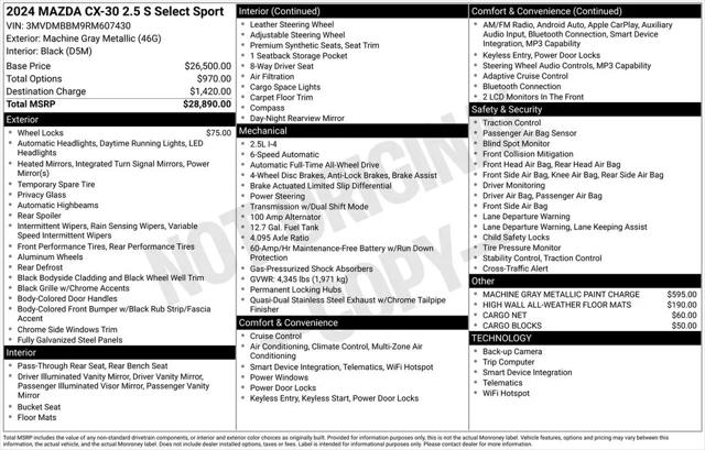 2024 Mazda CX-30 2.5 S Select Sport