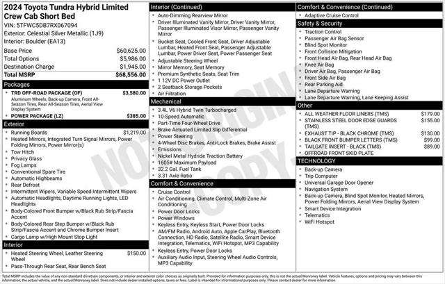 2024 Toyota Tundra Limited 4WD