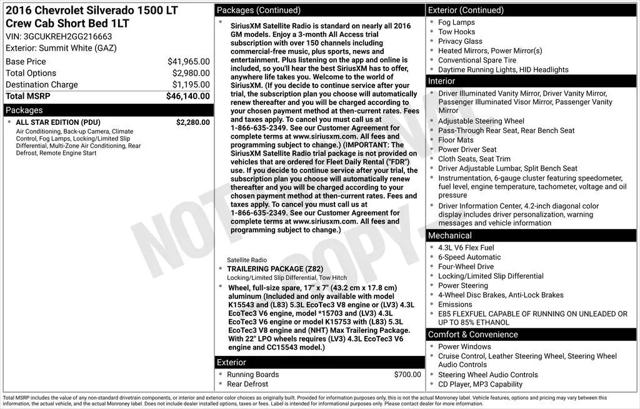 2016 Chevrolet Silverado 1500 1LT
