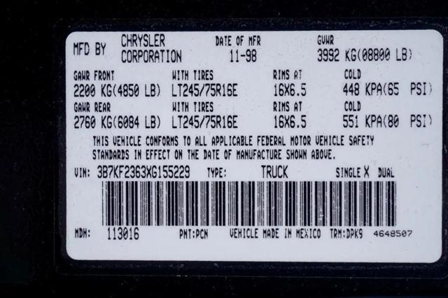 1999 Dodge Ram 2500 Base