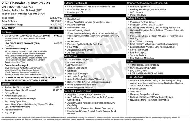 2026 Chevrolet Equinox AWD RS
