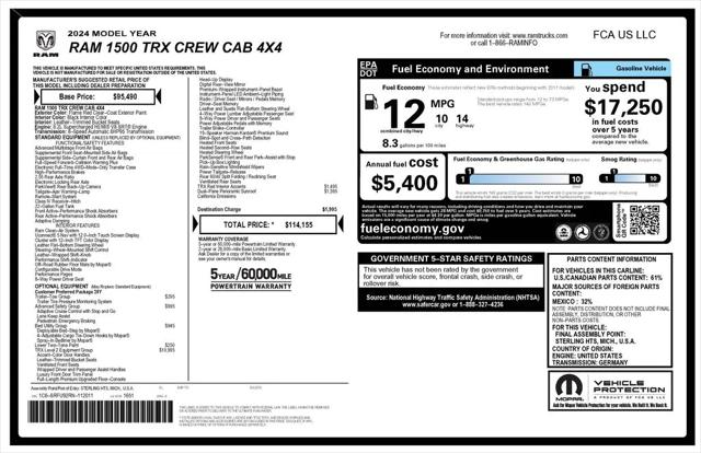 2024 Ram 1500 TRX Crew Cab 4x4 5'7" Box
