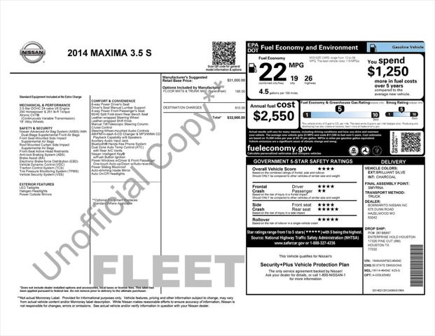 2014 Nissan Maxima 3.5 S