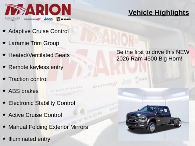 2026 Ram 4500 Chassis Tradesman/Big Horn