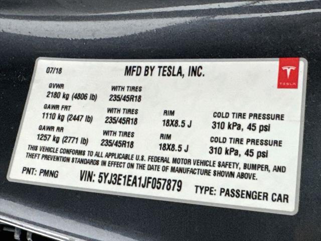 2018 Tesla Model 3 Long Range