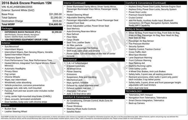 2016 Buick Encore Premium