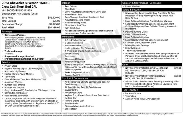 2023 Chevrolet Silverado 1500 4WD Crew Cab Short Bed LT with 2FL