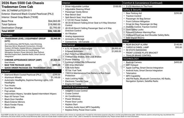 2026 Ram 5500 Tradesman/Big Horn