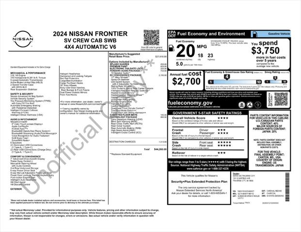 2024 Nissan Frontier Crew Cab SV 4x4