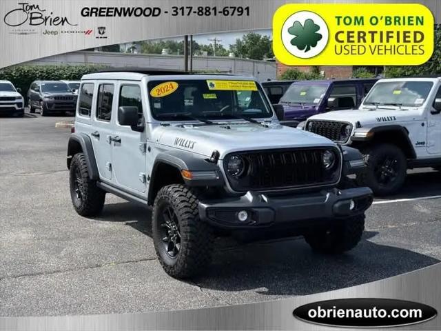 2024 Jeep Wrangler 4-Door Willys 4x4 for sale in Greenwood, IN