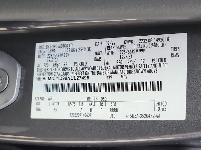 2022 Lincoln Corsair Standard
