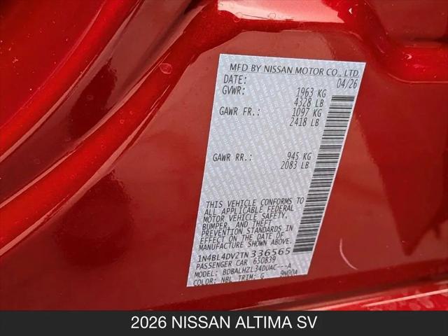 2026 Nissan Altima SV FWD