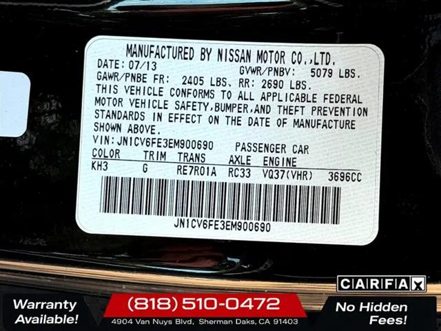 2014 INFINITI Q60 Standard