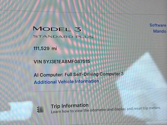 2021 Tesla Model 3 Standard Range Plus Rear-Wheel Drive