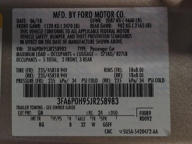 2018 Ford Fusion SE