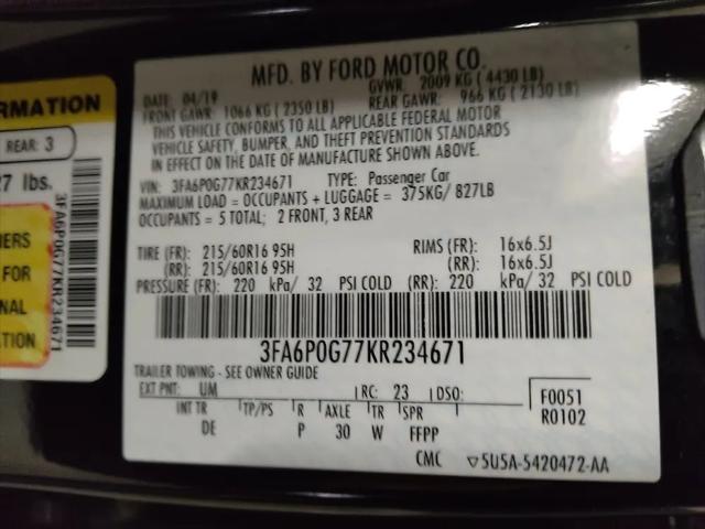2019 Ford Fusion S