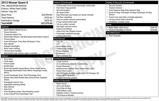 2012 Nissan Quest S