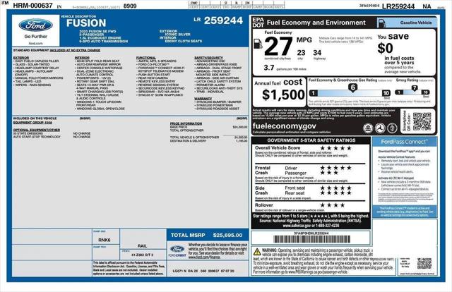 2020 Ford Fusion SE