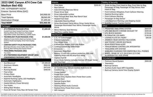 2023 GMC Canyon 4WD Crew Cab Short Box AT4