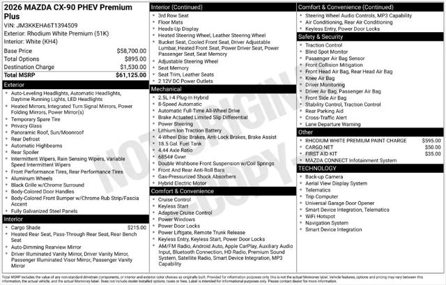 2026 Mazda X-90 Premium Plus