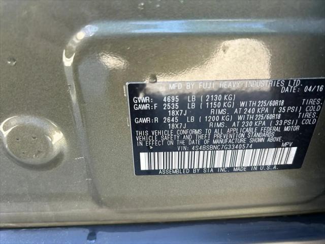 2016 Subaru Outback 2.5i Limited