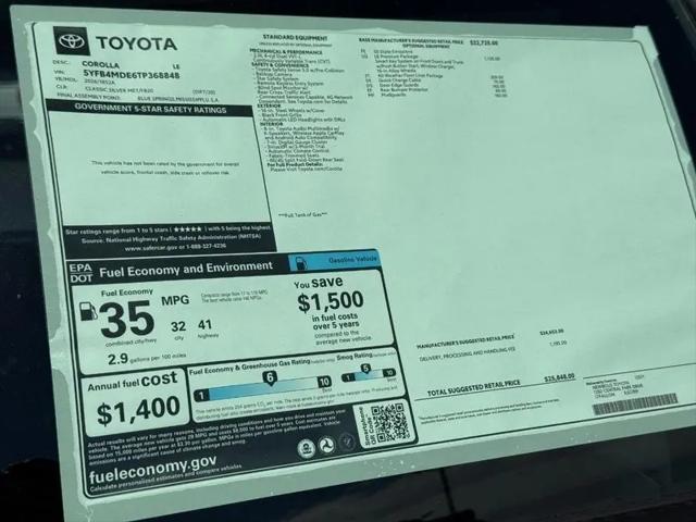 2026 Toyota Corolla LE