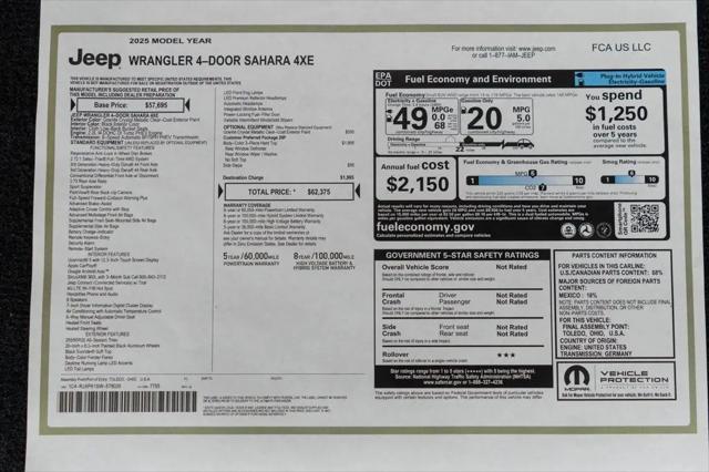 2025 Jeep Wrangler 4xe Sahara 4xe