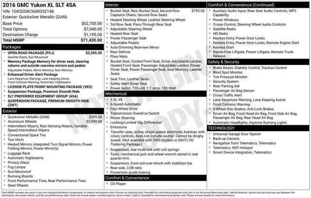2016 GMC Yukon XL SLT