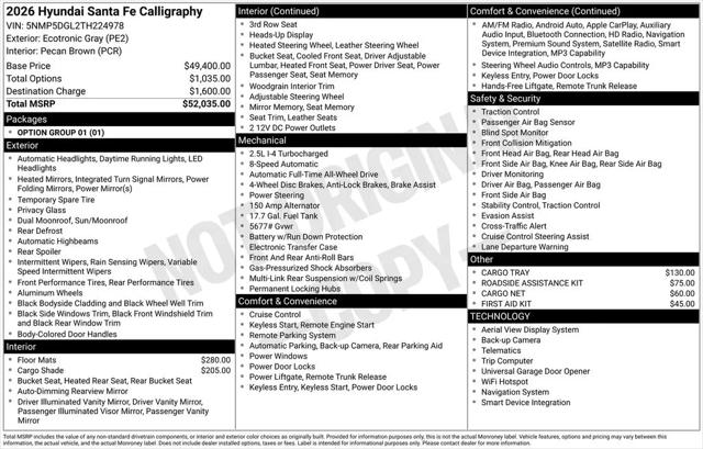 2026 Hyundai Santa Fe Calligraphy for sale in Pikeville, KY