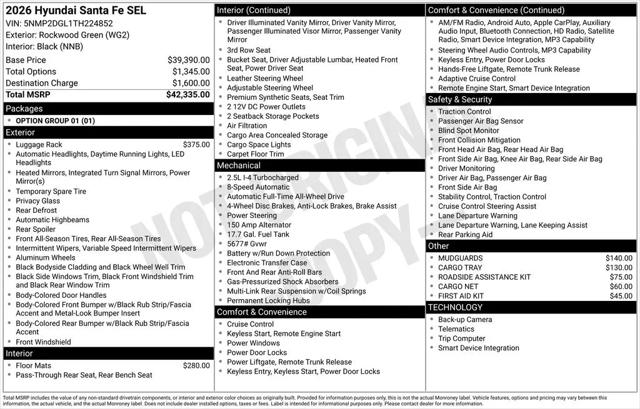 2026 Hyundai Santa Fe SEL for sale in Pikeville, KY