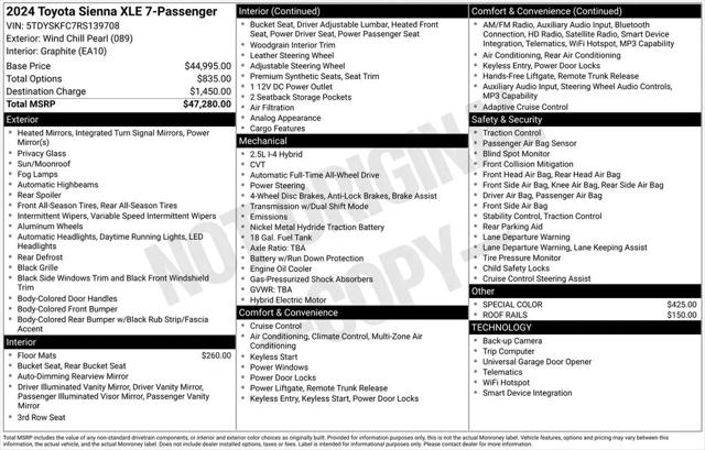 2024 Toyota Sienna XLE