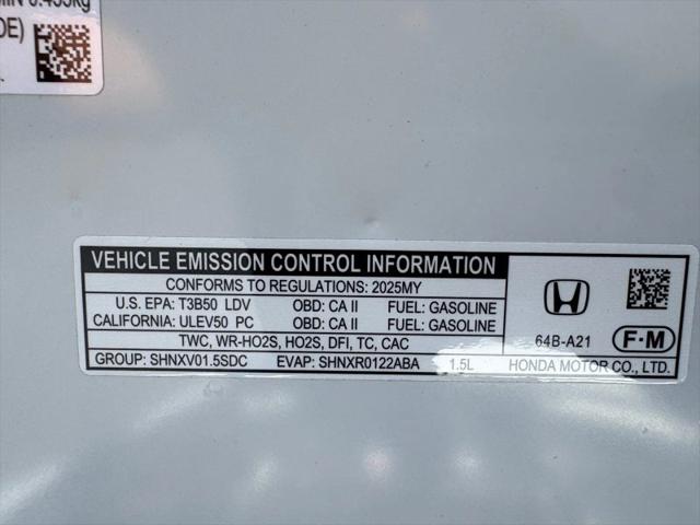 2025 Honda Civic Base w/High Performance Summer Tires