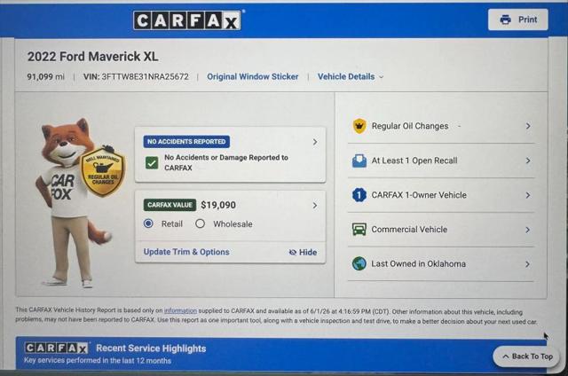 2022 Ford Maverick XL