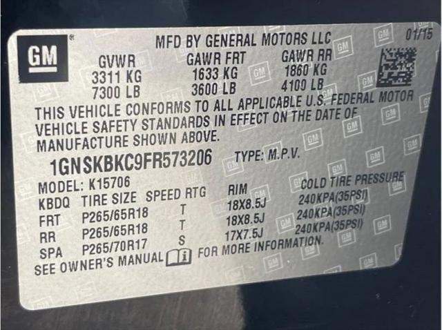 2015 Chevrolet Tahoe LT