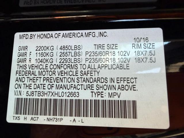 2017 Acura RDX w/Advance Package